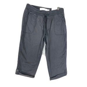 Sonoma Womens Grey Mid Rise Capri Size Small Beachgoers NWT